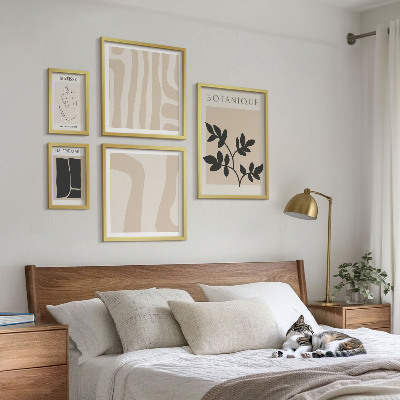 Set slika iznad kauča Elegantna apstraktna biljna grafika