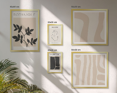 Set slika iznad kauča Elegantna apstraktna biljna grafika