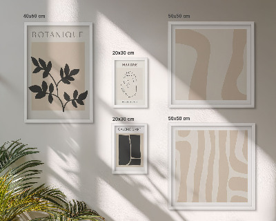 Set slika iznad kauča Elegantna apstraktna biljna grafika