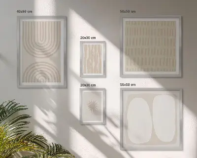 Elegantni apstraktni oblici poliptih u okviru