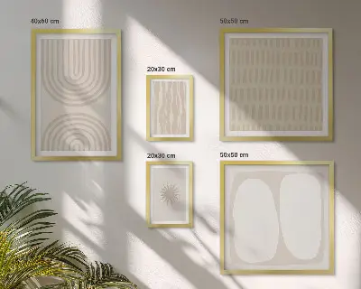 Elegantni apstraktni oblici poliptih u okviru