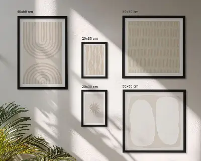 Elegantni apstraktni oblici poliptih u okviru