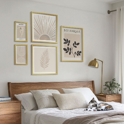 Set slika iznad kauča Elegantni cvjetni geometrijski ukrasi
