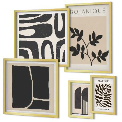 Set 5 slika u okviru Elegantna grafika apstraktne prirode