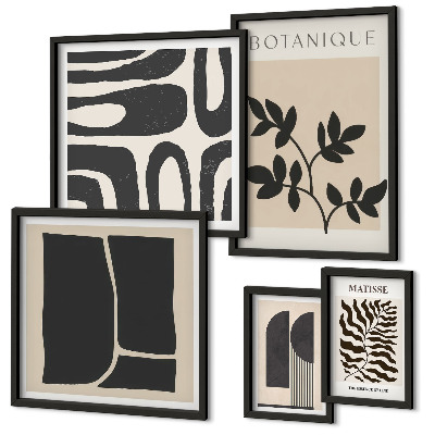 Set 5 slika u okviru Elegantna grafika apstraktne prirode