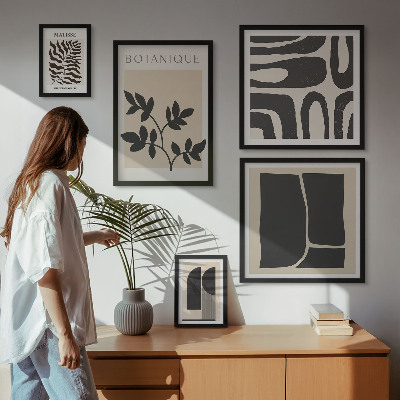 Set 5 slika u okviru Elegantna grafika apstraktne prirode