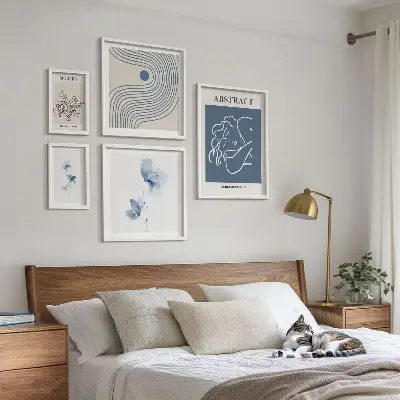 Set od 5 slika u okviru moderni apstraktni cvjetni motiv