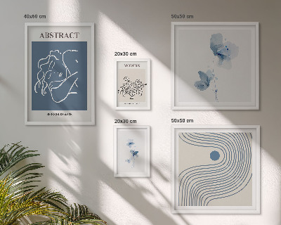 Set 5 slika u okviru Moderni apstraktni cvjećarski stil