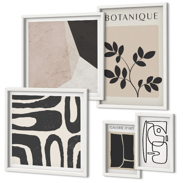 Set slika iznad kauča Elegantna minimalistička grafika