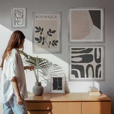 Set slika iznad kauča Elegantna minimalistička grafika