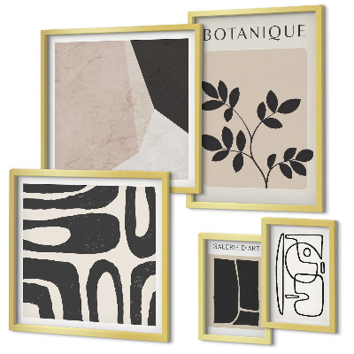 Set slika iznad kauča Elegantna minimalistička grafika