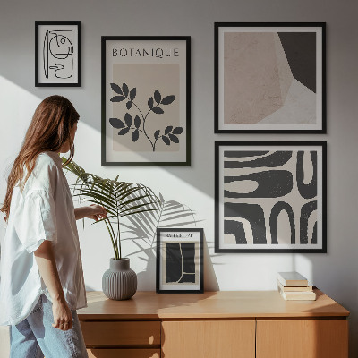 Set slika iznad kauča Elegantna minimalistička grafika