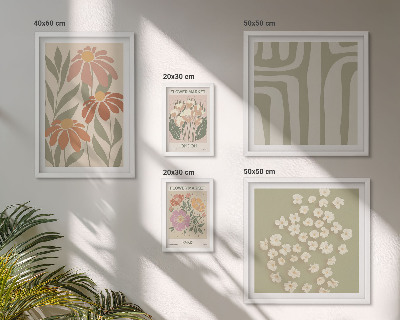 Set 5 slika u okviru Cvjetni uzorci London Pariz boho