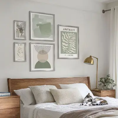 Set slika s motivom elegantnih biljnih kompozicija dekoracija za zid iznad kauča