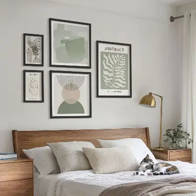 Set slika s motivom elegantnih biljnih kompozicija dekoracija za zid iznad kauča