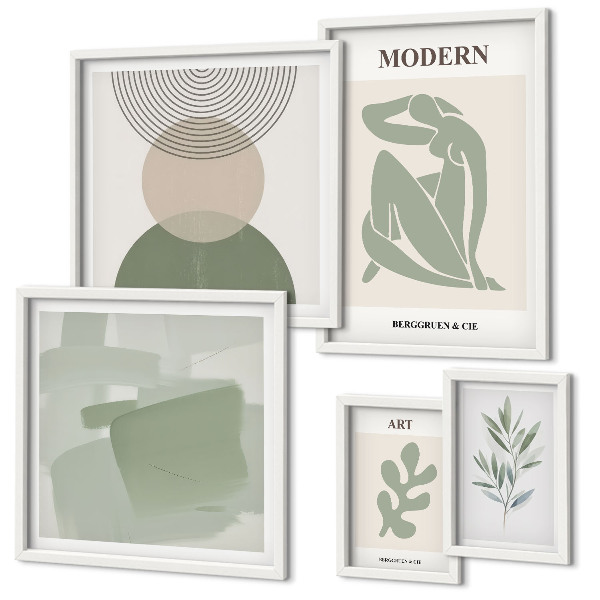 Set 5 slika u okviru Moderni stil s apstrakcijom