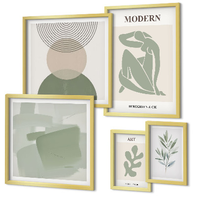 Set 5 slika u okviru Moderni stil s apstrakcijom
