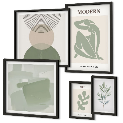 Set 5 slika u okviru Moderni stil s apstrakcijom