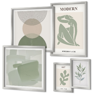 Set 5 slika u okviru Moderni stil s apstrakcijom
