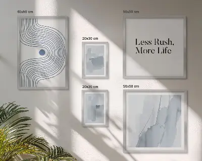 Moderna minimalistička grafika set slika iznad kauča