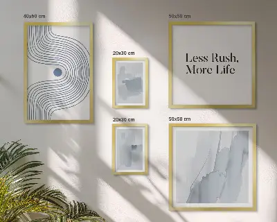 Moderna minimalistička grafika set slika iznad kauča