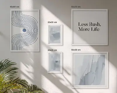 Moderna minimalistička grafika set slika iznad kauča