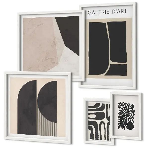 Elegantna minimalistička grafika poliptih u okviru