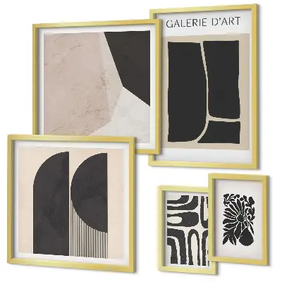 Elegantna minimalistička grafika poliptih u okviru