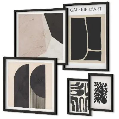 Elegantna minimalistička grafika poliptih u okviru