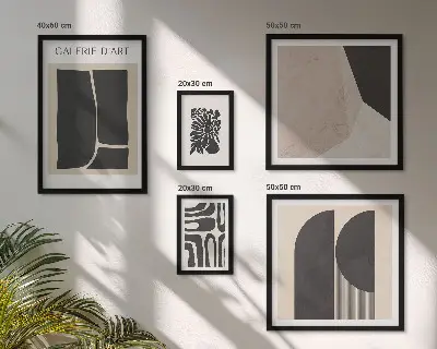 Elegantna minimalistička grafika poliptih u okviru