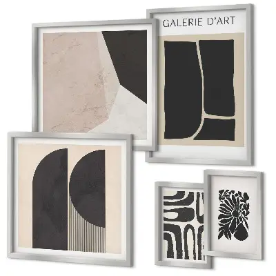 Elegantna minimalistička grafika poliptih u okviru
