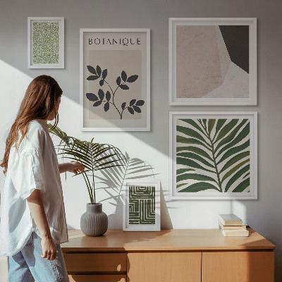 Set 5 slika u okviru Moderne biljne inspiracije