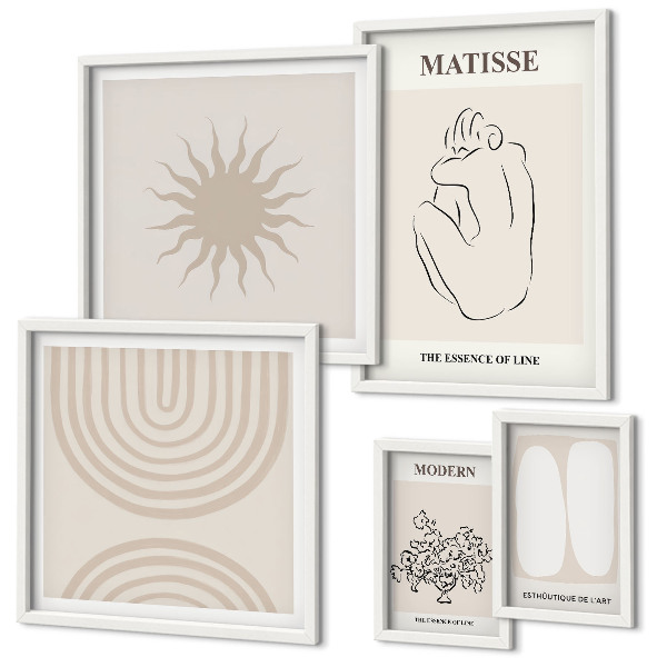 Set 5 slika u okviru Minimalističke umjetničke linije