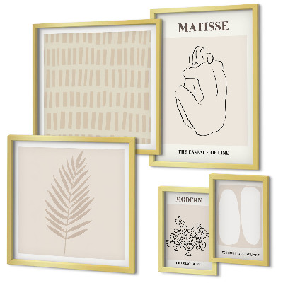 Set slika iznad kauča Oblici minimalističkog stila