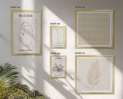 Set slika iznad kauča minimalističkog stila s oblicima