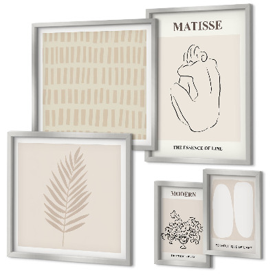 Set slika iznad kauča Oblici minimalističkog stila