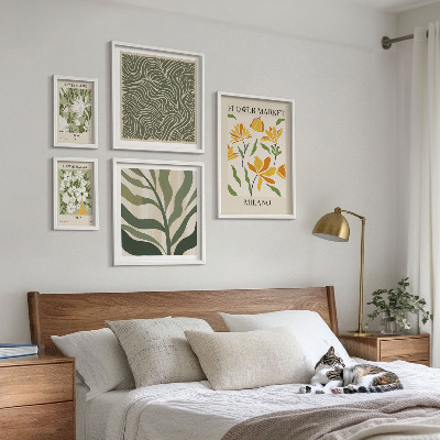Set 5 slika u okviru Moderni biljni motivi