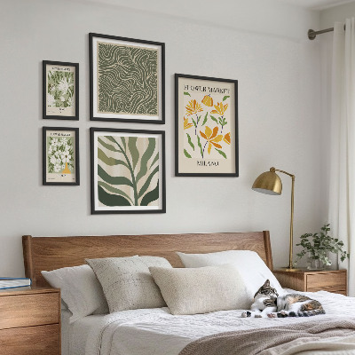 Set 5 slika u okviru Moderni biljni motivi