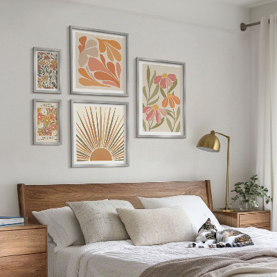 Poliptih u okviru Geometrijsko cvijeće u boho stilu
