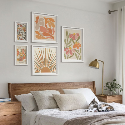 Poliptih u okviru Geometrijsko cvijeće u boho stilu