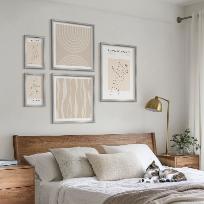 Set slika iznad kauča Minimalistički oblici ljepote