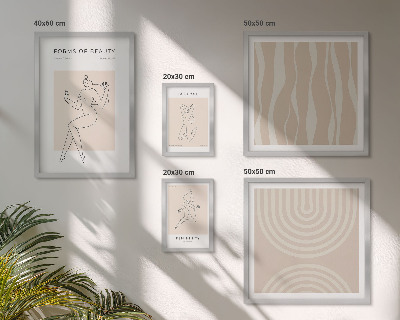 Set slika iznad kauča Minimalistički oblici ljepote