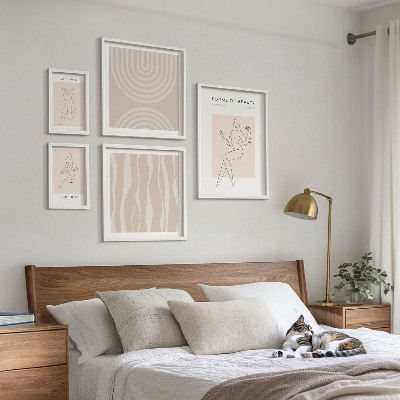Set slika iznad kauča Minimalistički oblici ljepote