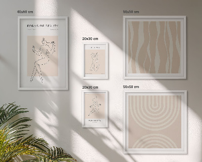 Set slika iznad kauča Minimalistički oblici ljepote