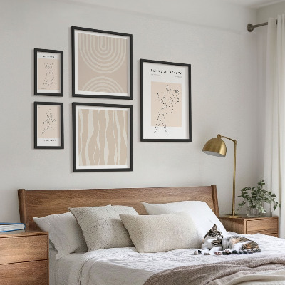 Set slika iznad kauča Minimalistički oblici ljepote