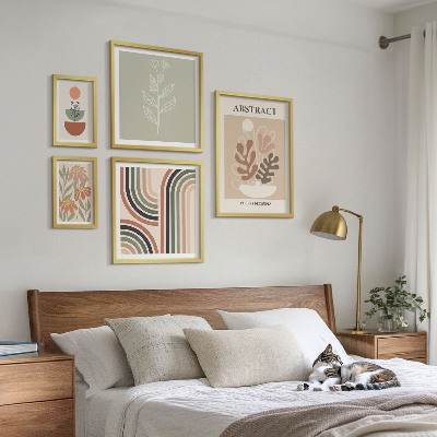 Set 5 slika u okviru Elegantne biljne apstrakcije