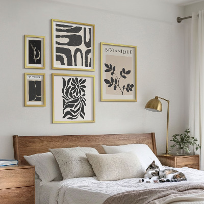 Set slika iznad kauča Moderni biljni motivi