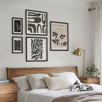 Set slika iznad kauča Moderni biljni motivi
