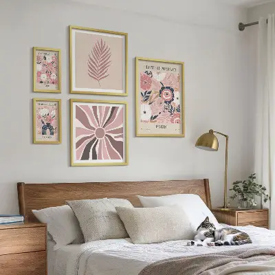 Cvjetne tržnice u boho stilu poliptih u okviru
