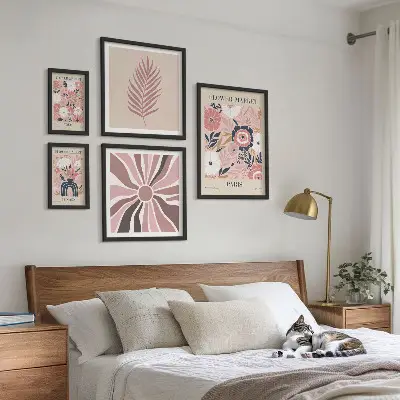 Cvjetne tržnice u boho stilu poliptih u okviru